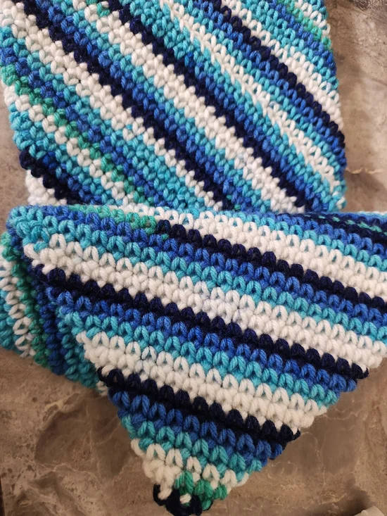 Handmade Double Layered Crocheted Pot Holders - Picture 3 of 3